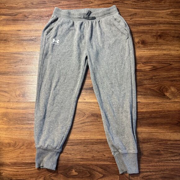 Under armour Pants - Under Armour Women's Rival Fleece Joggers Loose Fit Heathered Gray Size Large